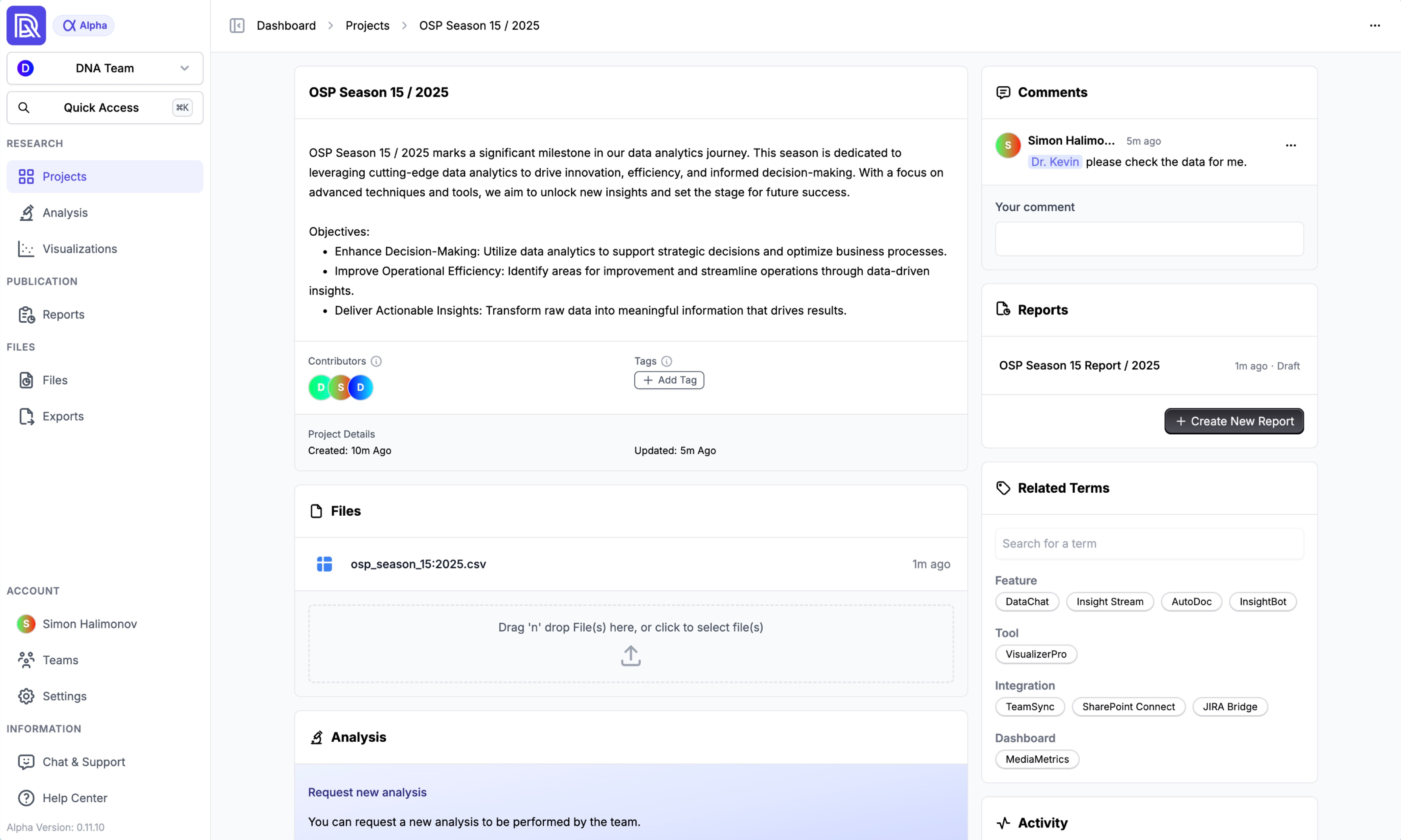 datarel.ai project view